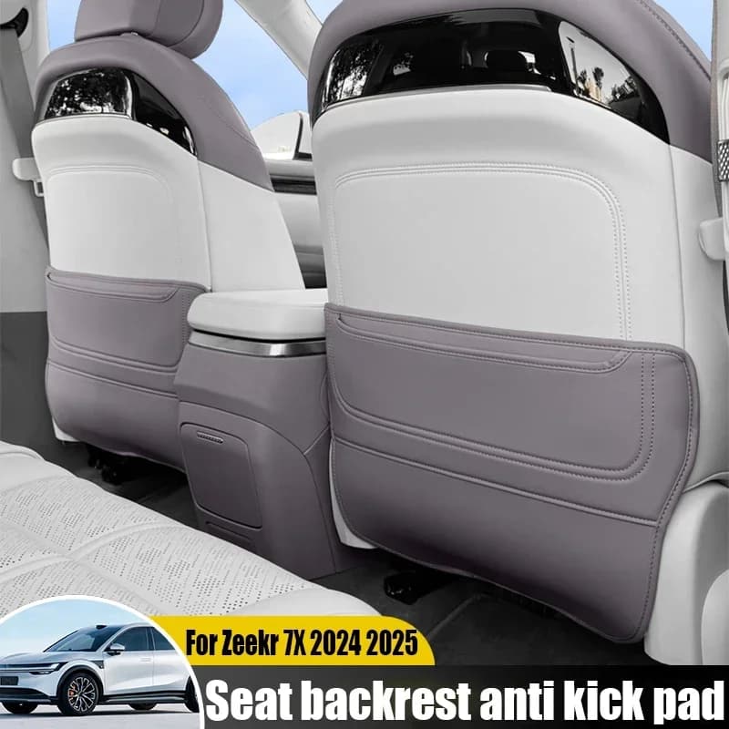 For Zeekr 7X 2024 2025 Car Seat Back kick protector Anti-kick Seat Rear Side Pad Auto Interior Decoration For Zeekr 7X 2024 2025