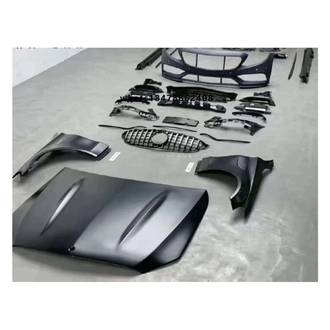 Auto Body System W205 C-Class 2015-2021 Front/Rear Bumper Hood Side Skirts Grille