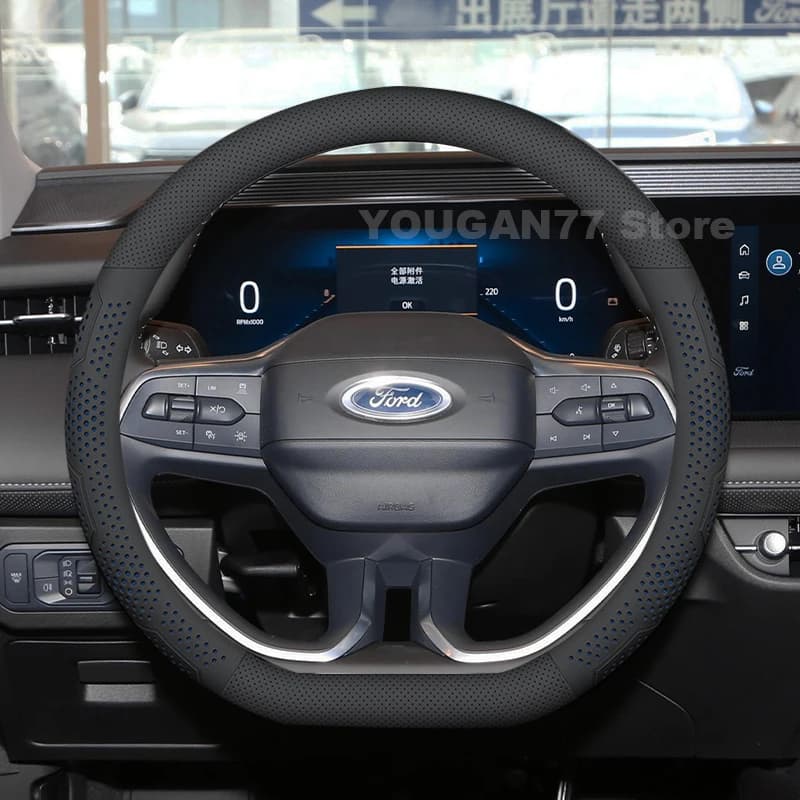 Leather Car Steering Wheel Cover For Ford Taurus Mondeo‌ 2015-2025 Covers For Covers Auto interior Ford Taurus Accessories 2025