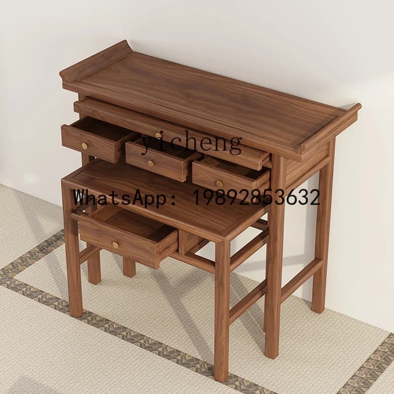 offering table Solid wood household Buddhist hall offering table