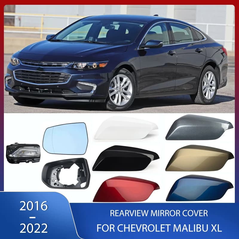 Rearview Mirror Cover Frame Side Mirror Glass Heated Lens Signal Lamp For Chevrolet Malibu XL 2016 2017 2018 2019 2020 2021 2022