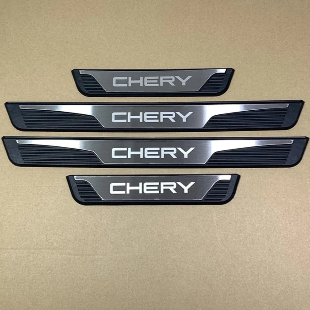 ABAIWAI For Chery Tiggo7 Tiggo4 Tiggo2 Tiggo8 Arrizo5 Tiggo9 Door Sill Plate Protector Sticker Stainless Steel Trim Car Interior