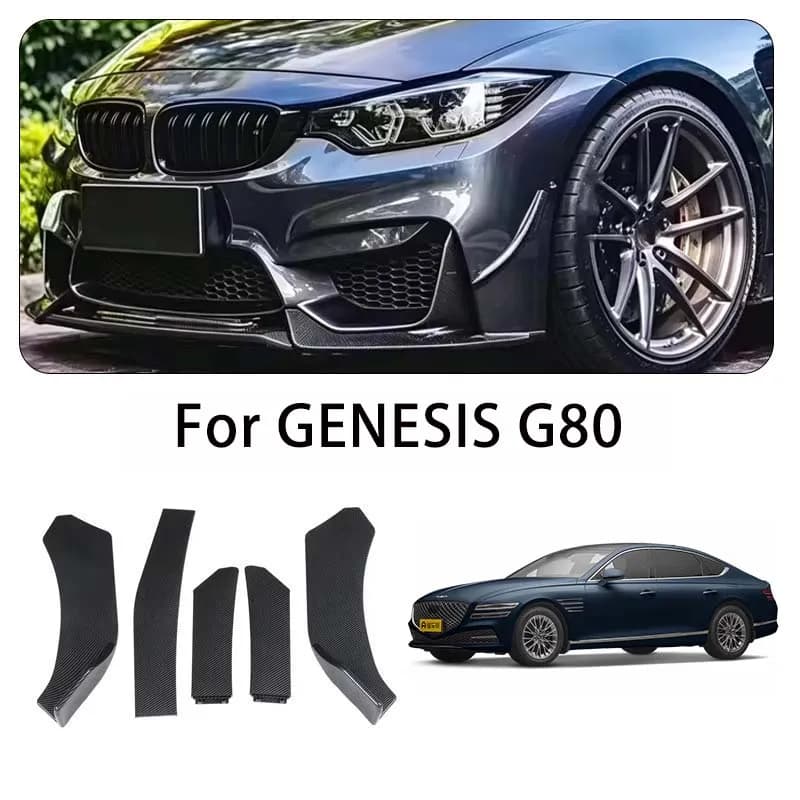 For GENESIS G80 body kits 5-Segment Adjustable Front Bumper Lip Splitter Body Kit