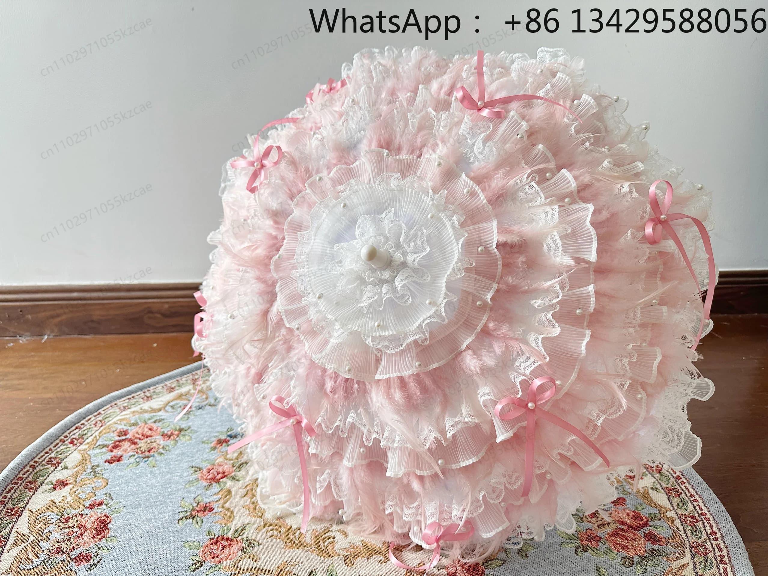 Handmade Lolita Umbrella, Wedding Lace Parasol for Photography & Cosplay Props, Elegant Bridal Accessory