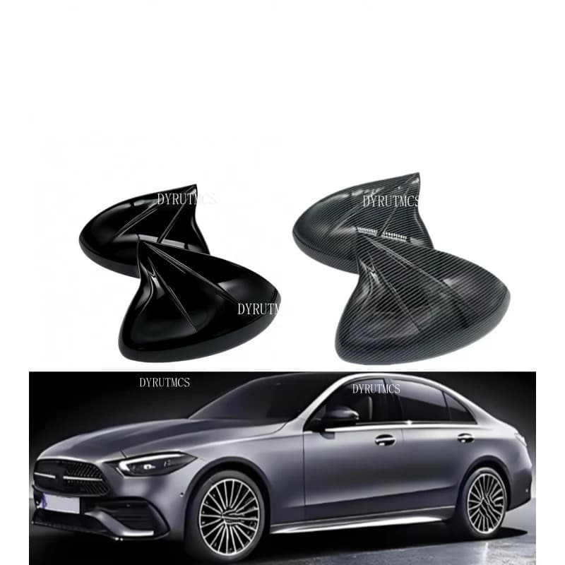 Car  Rearview Side Mirror Cover Fit For  Mercedes Benz C Class W206 C200 C220 C260 C300 2022+  Wing Cap Rear View Case Trim