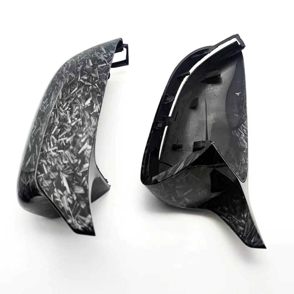 Protective Cover Carbon Fiber Roasted Jet Black White Door Mirror Shell For BMW 5 Series G30 G31G38 2016-2023 Accessories