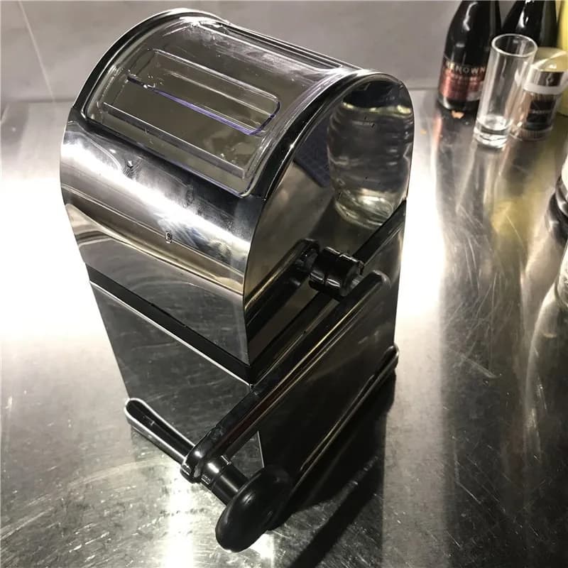 Hand Crank Manual Ice Crusher, Stainless Steel Ice Bartender Manual Ice