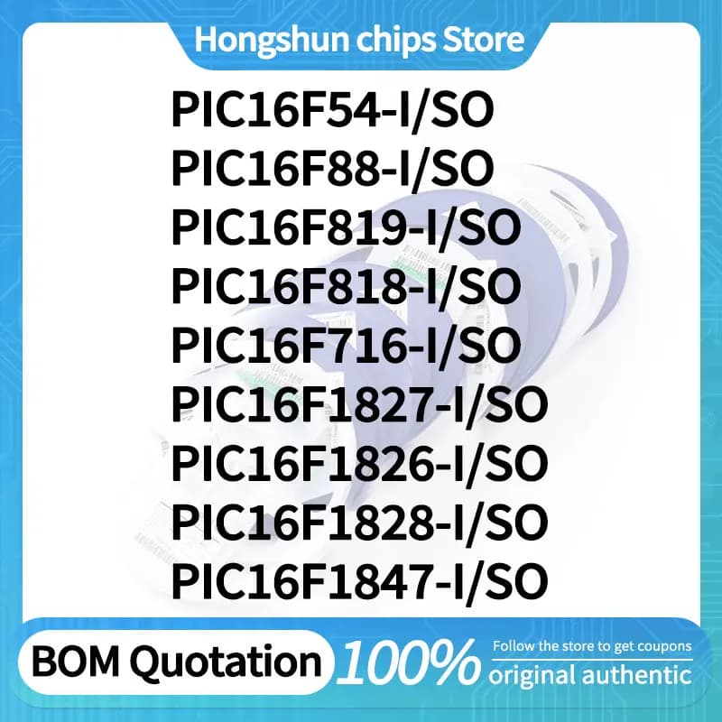 PIC16F1828 PIC16F1827 PIC16F1826 PIC16F819 PIC16F818 PIC16F716 PIC16F88 PIC16F54 PIC16F1847-I/SO New version