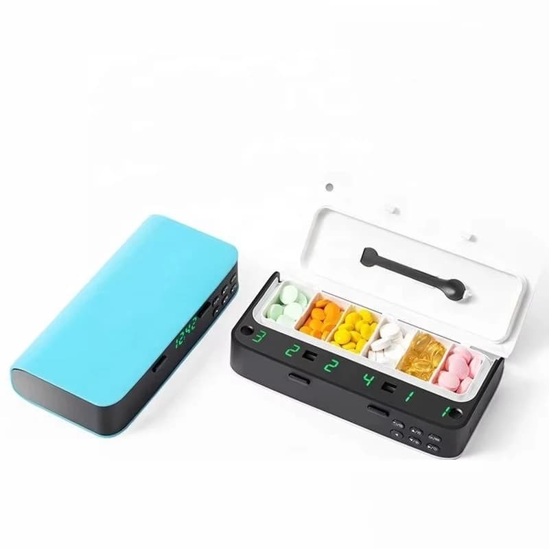 Health Adjustable 3-6 Compartment Intelligent Automatic Electronic Dispensing Pill Organizer