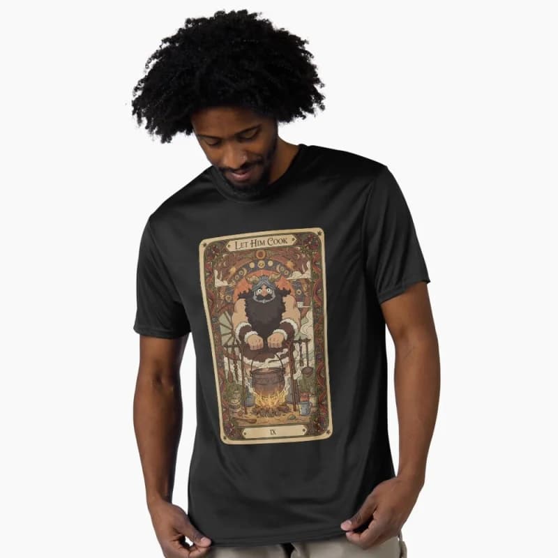 Senshi Tarot Card Delicious in Dungeon Gift T-Shirt for Gamer Dungeon Meshi Fantasy Adventurers Graphic clothes All size tops