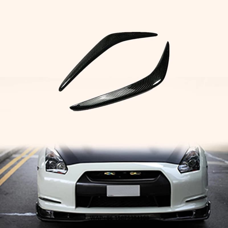 For High Quality Carbon Fiber R35 GTR AS Style Front Bumper Canard (Pre-facelift)