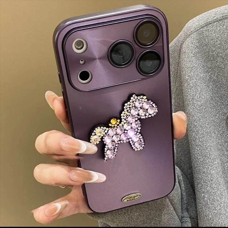 Fashion 3d Diamond Horse Case for iPhone 17 16 15 14 15 12 Pro Max Phone Cases Bling Glitter Ponny Hard Back Cover