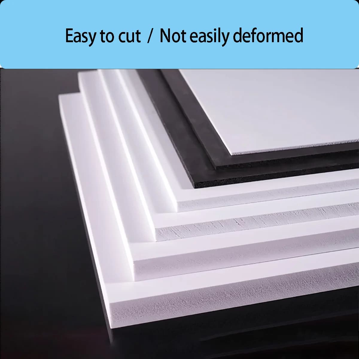 Thickness 3/5/8/10/12/15mm PVC Foam Board  Size 100x100mm/200x200mm/200x300mm/300x400mm Plastic Expansion Sheets Craft Model