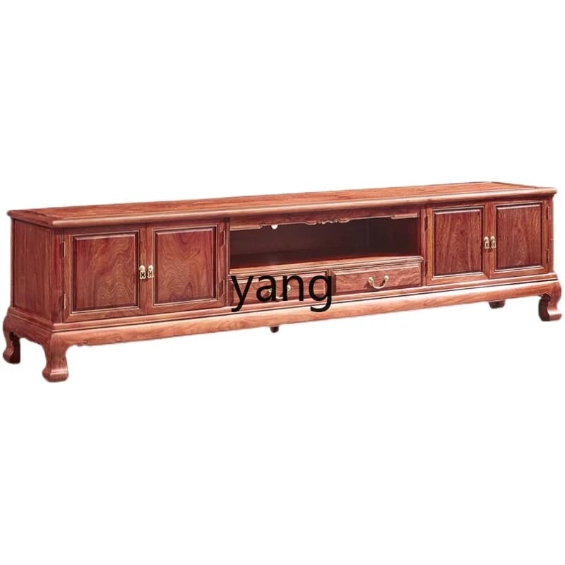 LTT mahogany TV cabinet solid wood hedgehog red sandalwood floor cabinet case mortise and tenon structure