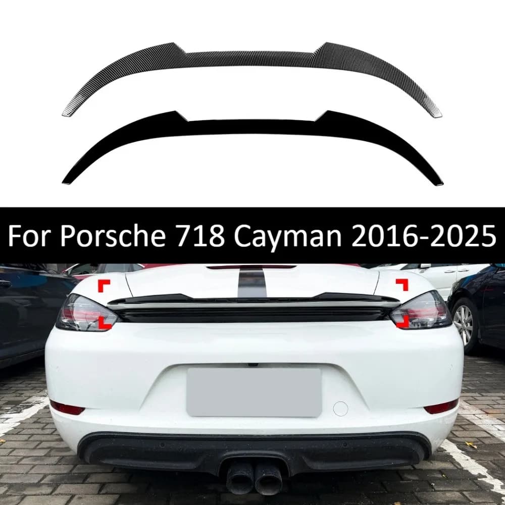 Rear Wing Spoiler For Porsche 718 Cayman 2016-2025 Blade Style Trunk Tail Fin Aerodynamic Exterior Style Car Accessories Upgrade
