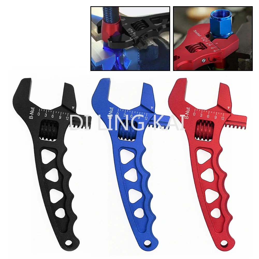 Car Modification Accessories Adjustable Aluminum Alloy Repair Tool AN3-AN12 Oil Cooling Joint Adjustable Wrench
