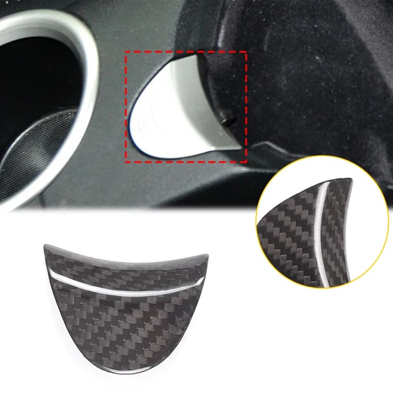 For Nissan 370Z 2009-2020 Real carbon fiber car center control armrest box switch button cover decorative sticker accessories