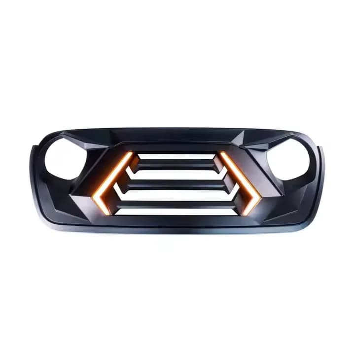 Good Performance Jeep Wrangler Grilles Front Grille With Turn Light And Daytime Runnlight Light For Jeep Wrangler & Gladiator