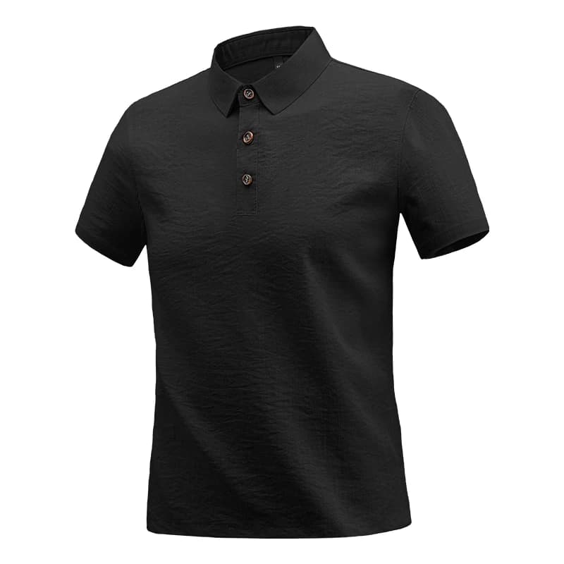 Summer Men'S New Casual Comfortable Cool Breathable Simple And Versatile Business Middle-Aged Elderly People Lapel T-Shirt