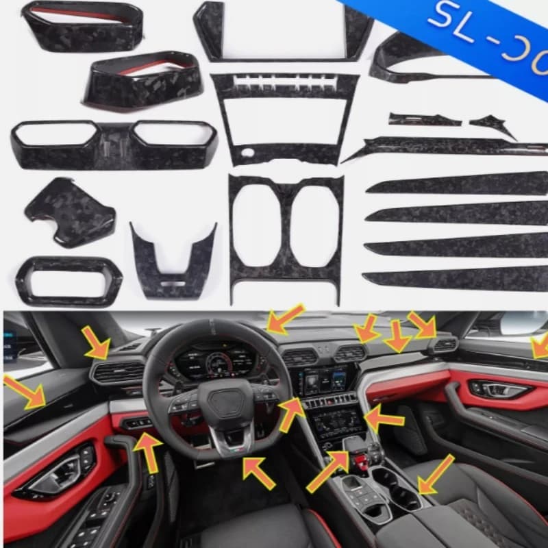 Real carbon fiber, a full set of automotive accessories for interior modification