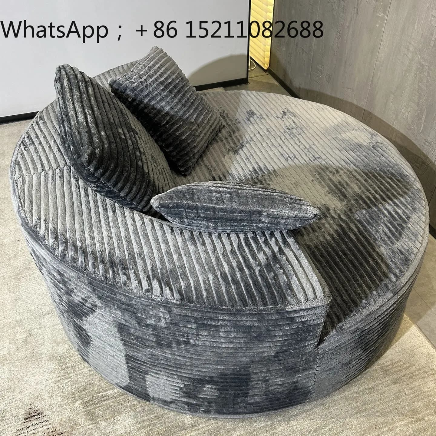 SCY simple round single sofa chair compression sofa fabric small apartment leisure chair lazy sofa