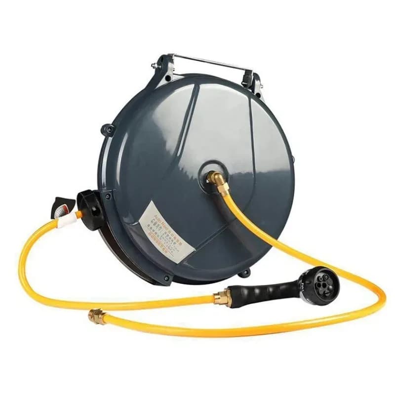 Water and gas double tube automatic telescopic reel water and gas mixed air drum electric drum
