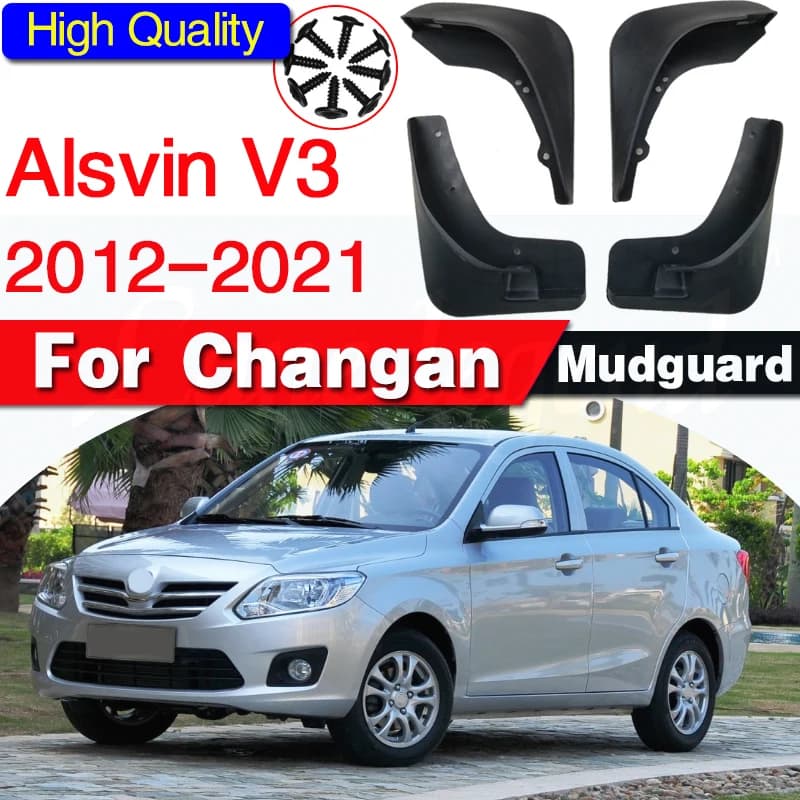 4Pcs Car Mudflaps Front Rear Mud Flap Mudguards Splash Guard Fender Flares For Changan Alsvin V3 2012-2021