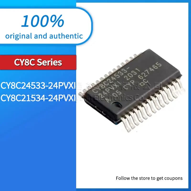 CY8C24533-24PVXI CY8C21534-24PVXI CY8C24423A-24PVXI Black plastic housing