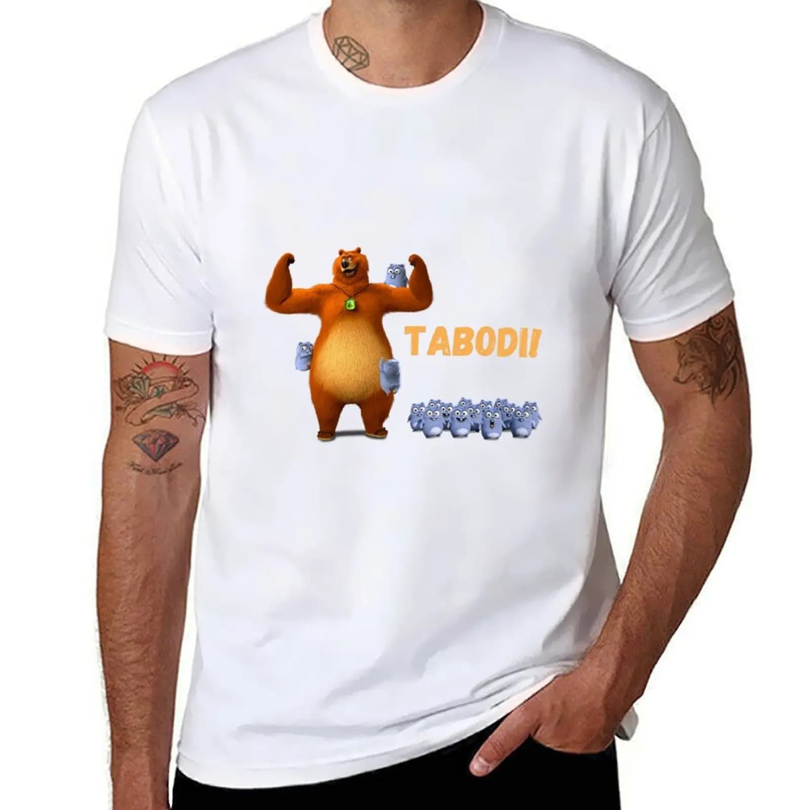 Happy Lemmings Tabodi and Grizzy T-Shirt cotton t shirts man 100% graphic t shirts for man T-Shirt