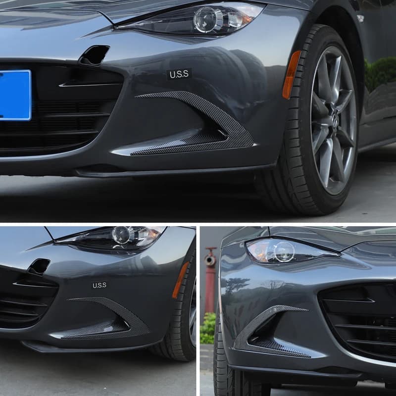 ABS For Mazda MX-5 Miata ND 2016-2025 Car Front Bumper Wind Knife Spoiler Side Wing Knife Spoiler Trim Sticker Car Accessories