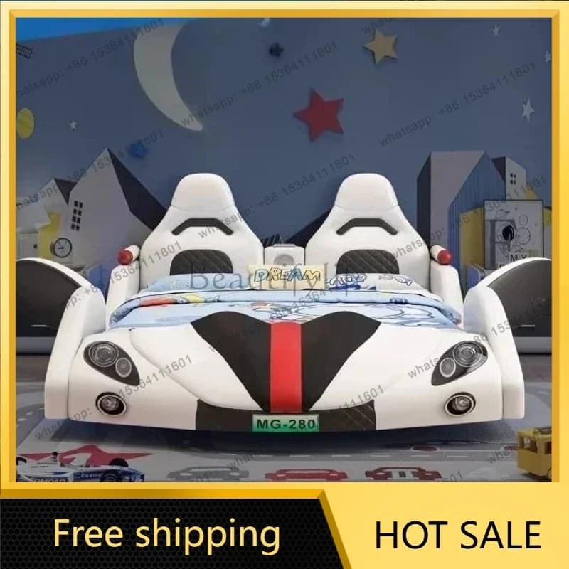 FG 150x200cm High End Luxury Bed 2 People Letto Matrimoniale Furniture Automotive Exterior Design Multifunctional Children Bed