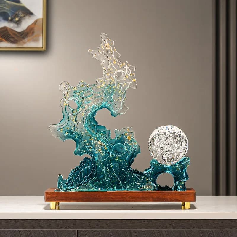 Abstract Art The Taihu Lake Lake Stone Sculpture Ornament Luxury Living Room Entrance TV Cabinet Wine Cabinets Office Decoration