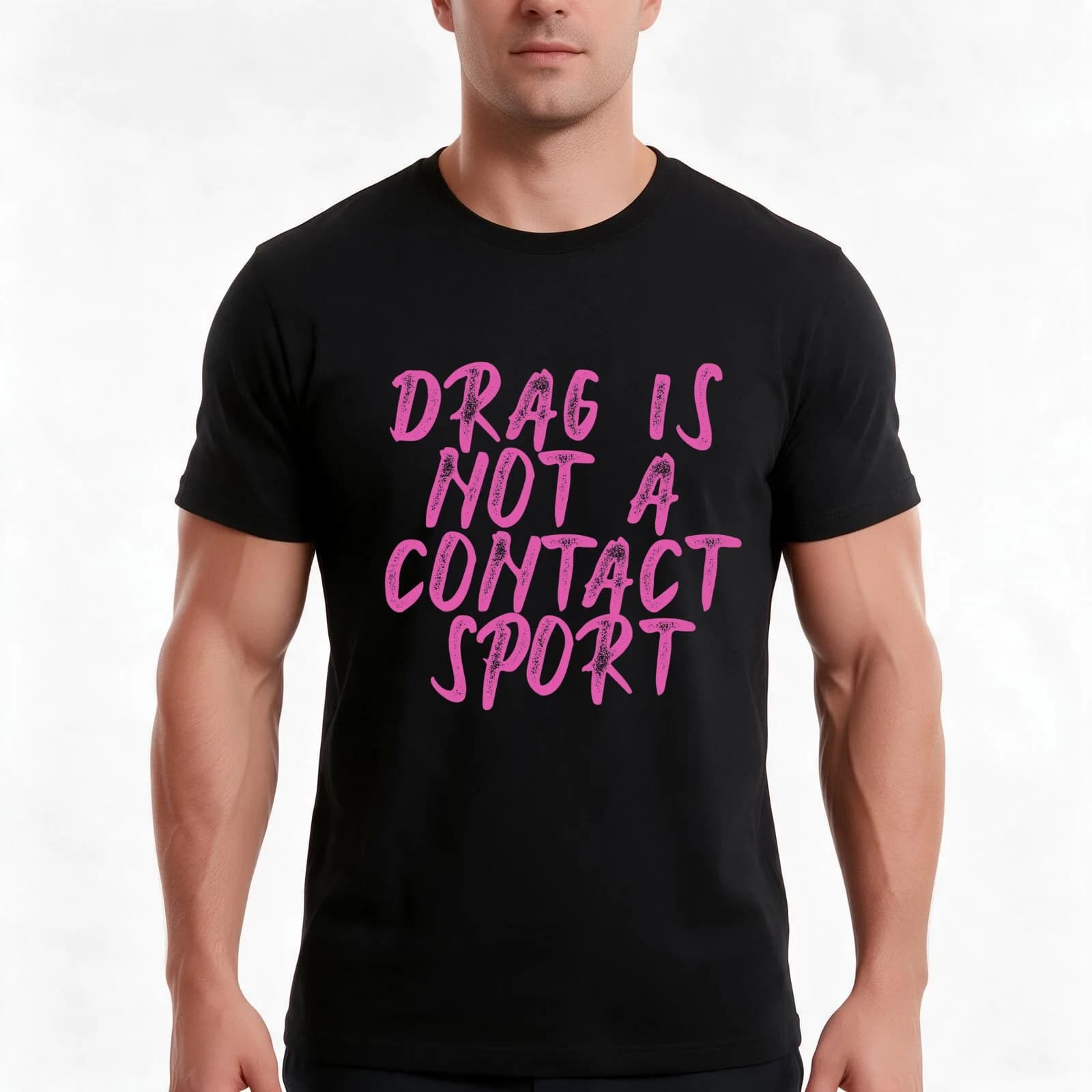 Drag Is Not A Contact Sport T-Shirt, Summer Casual Cotton Tee, Oversized Streetwear Tops, Vintage Graphic Print, 100% Cotton
