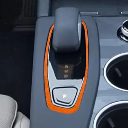 For ZEEKR 001 2026 001Max 001 Ultra, Italian Suede Overlay On Gear Shift Panel Decoration Sticker Gear Position Gears Trim