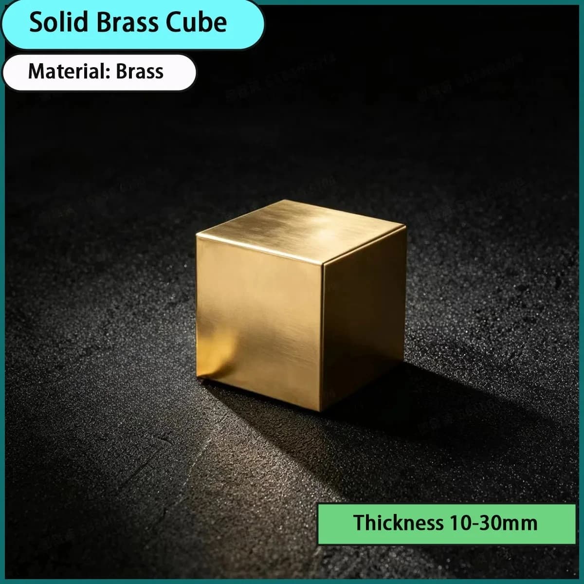 10-30mm Thick Brass Solid Cube Used for Mechanical Sliders, Counterweights, Electrodes, Conductive Pads, Etc