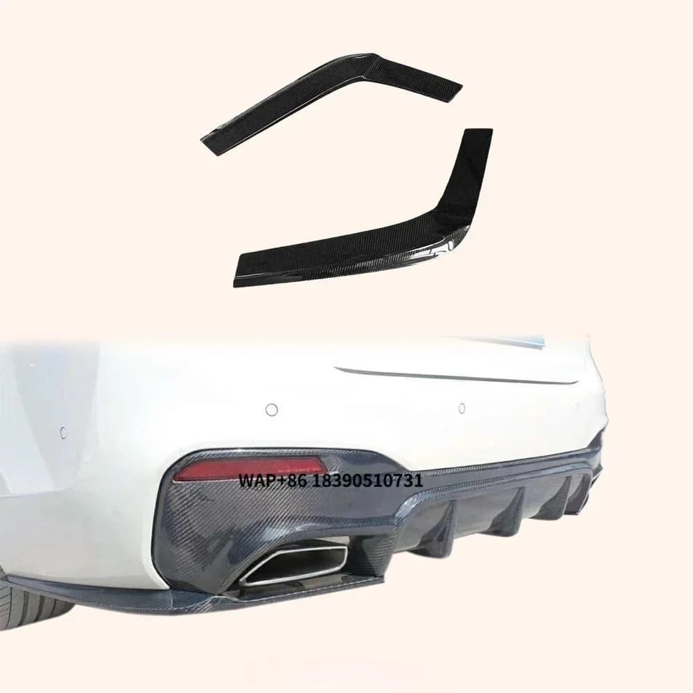 PSM Style Carbon Rear Side Spat Lip Pair for 5 Series G30 2018-24 Sedan Body Parts