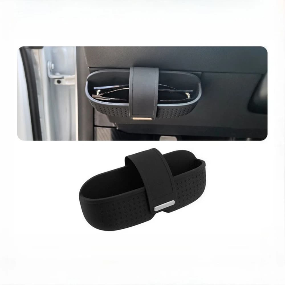 Magnetic Silicone Glasses Compartment Storage Box Eyeglasses Case For Tesla Model 3 Highland Model Y Juniper Model Y L 2024-2026