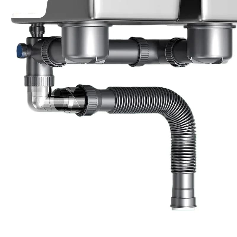 6Wp kitchen sewer set Double slot kitchen sewer pipe drain pipe accessories sewer set