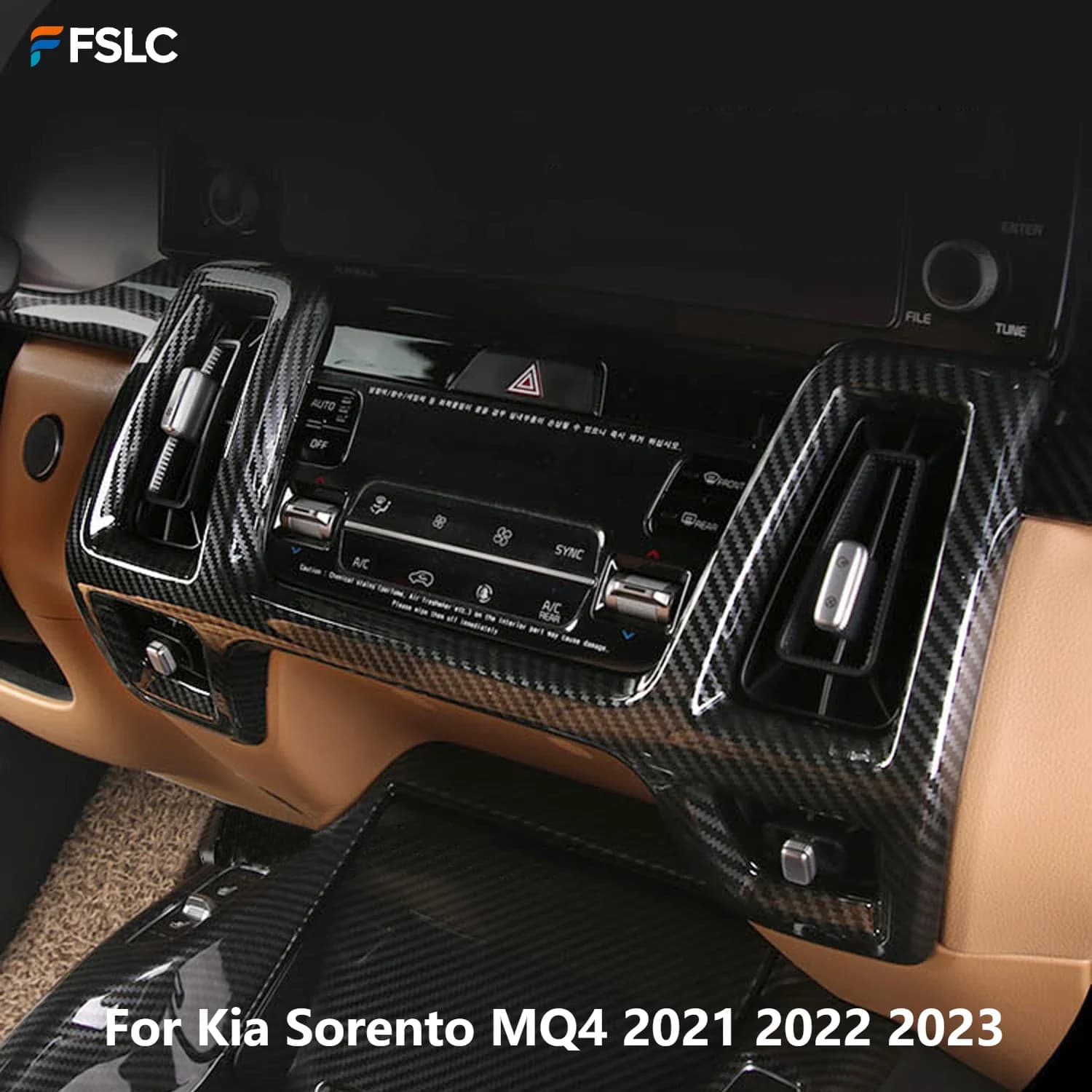 ⭐Genuine⭐ LHD RHD For Kia Sorento MQ4 2021 2022 2023 ABS Central Console AC Vent Outlet Cover Trim 1pc Interior Sticker