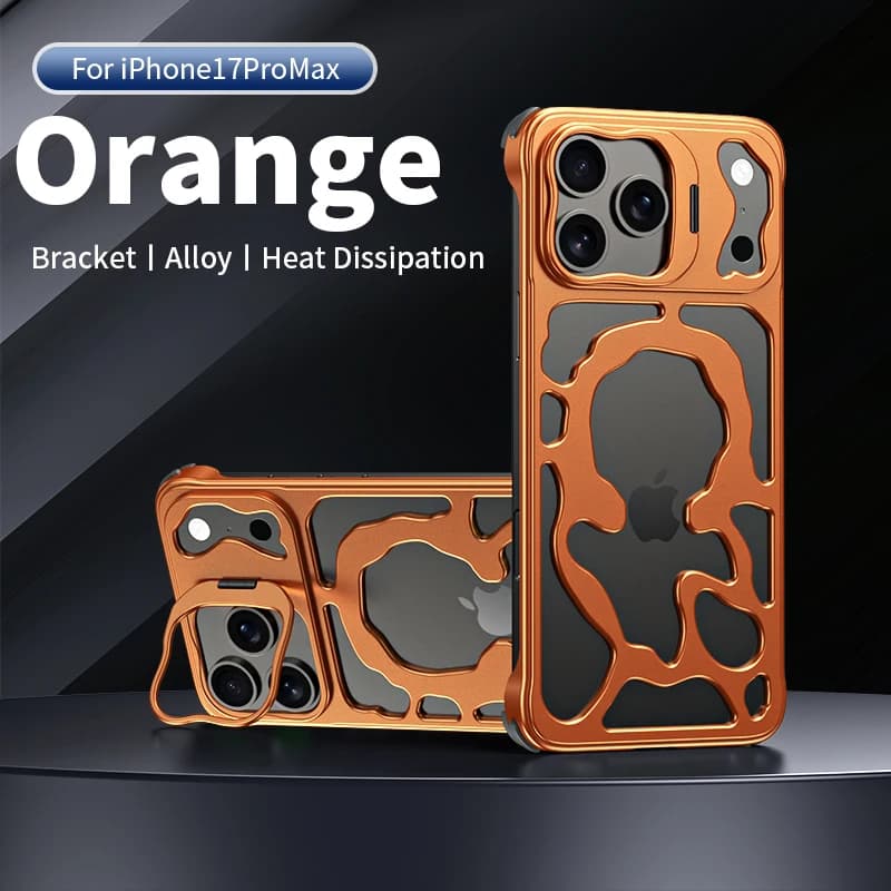 Aluminum alloy Case For iPhone 17 pro 17 promax Metal Magnetic Holder cooling framework Protective cover 16 Pro MAX