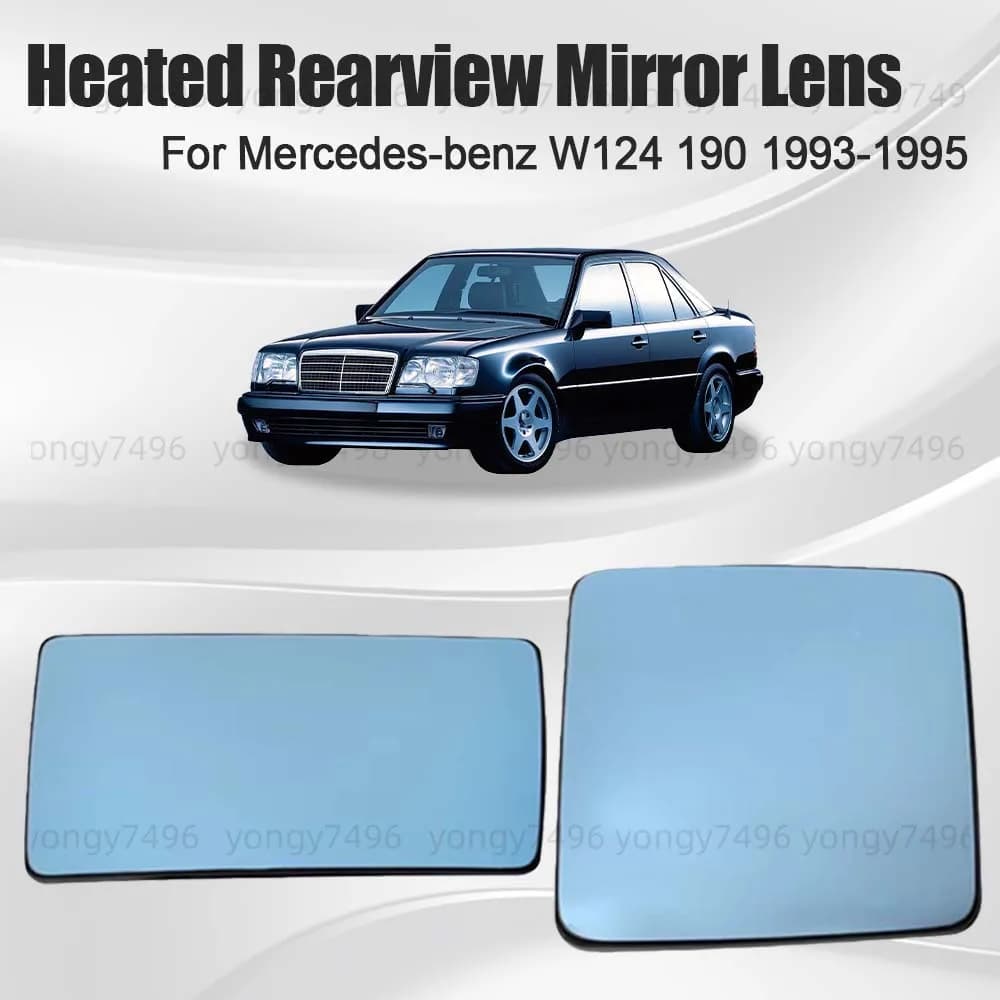 Blue Mirror Car Wide Angle Heated Rearview Mirror Lens For Mercedes-benz W124 190 1993 1994 1995 1996 Cars Accessories Replace