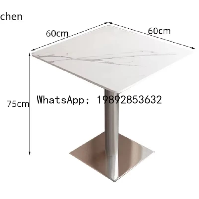 X7  Light Luxury Rock Board Table Minimalist Restaurant Dining Table and Chair Combination Waterproof Folding Chair