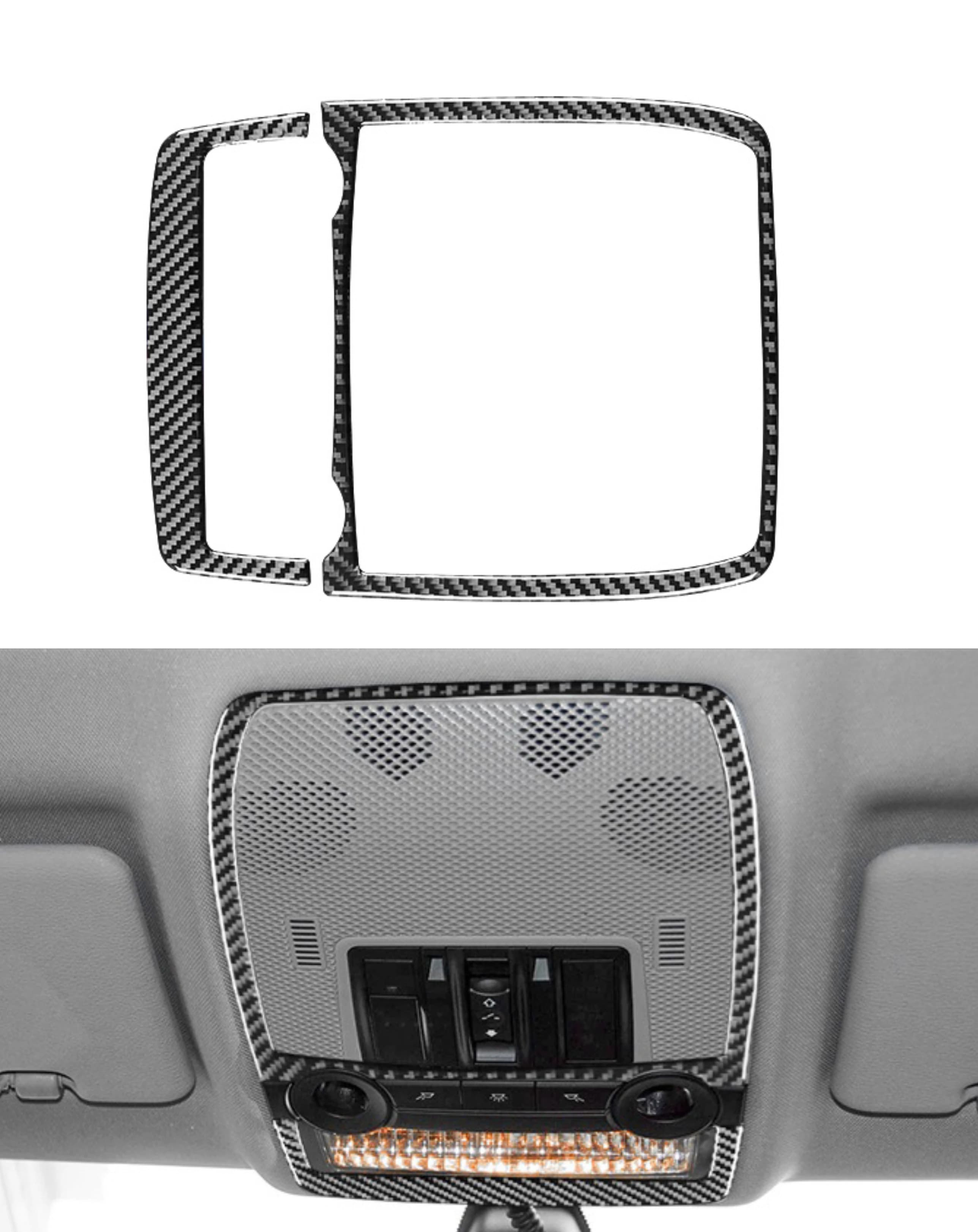 Fit For BMW X5 E70 X6 E71 2007-2014 Car Front Reading Light Cover Trim Sticker Carbon Fiber Decal Decoration  Interior
