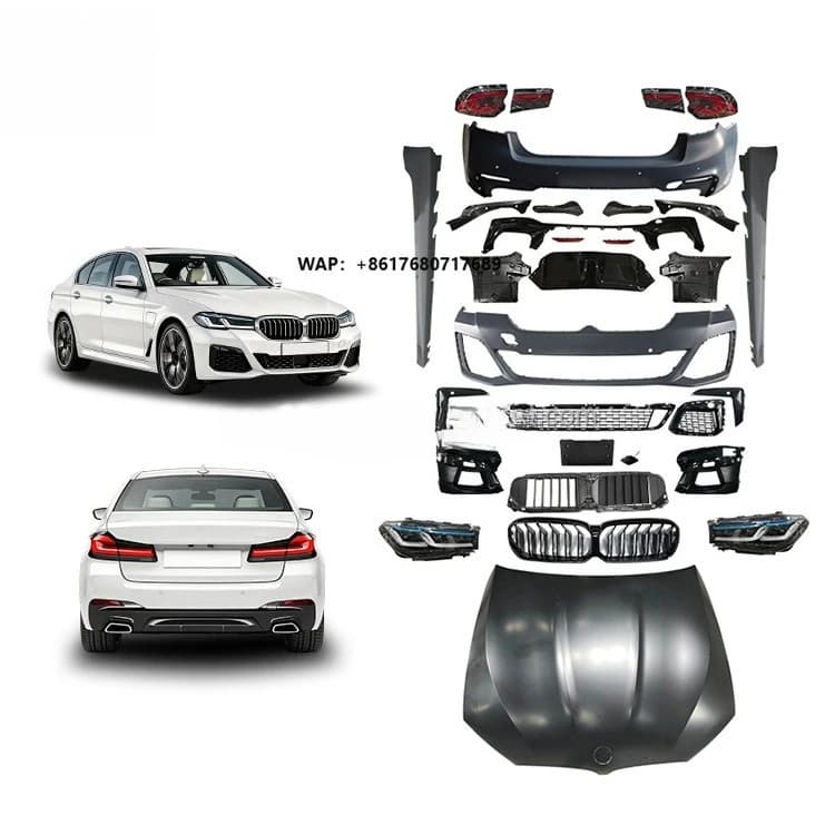 Car Bumpers PP Material Body Kit for 5 Series G30 Old to New MT Style Car Accessories