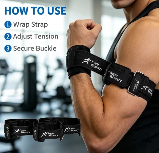 Professional BFR Occlusion Pump Cuff, Heavy Duty Gym Fitness Accessory for Muscle Growth and High-intensity Training