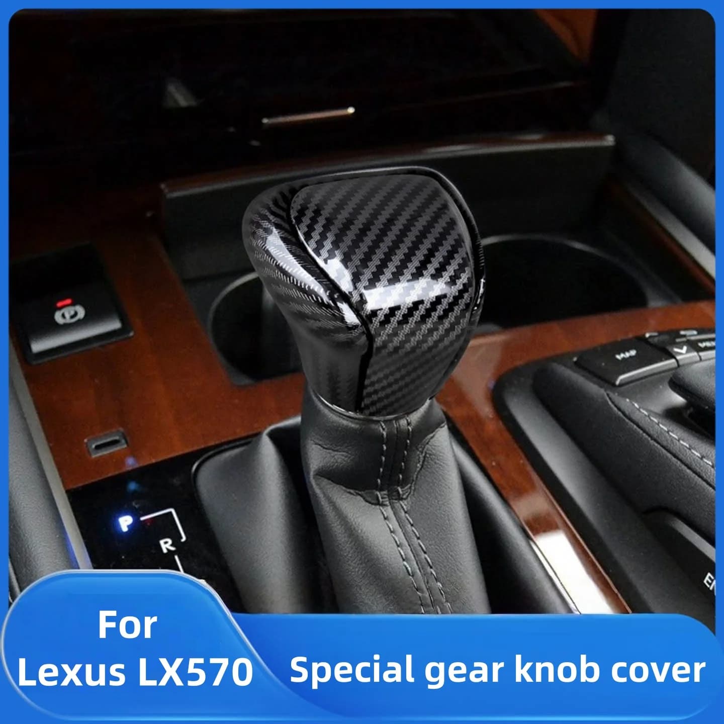 Car Gear Shift Knob Cover Manual Rod Shifter Protect Case Car Interior Accessories For Lexus LX 570 2016-2020 2021 2022