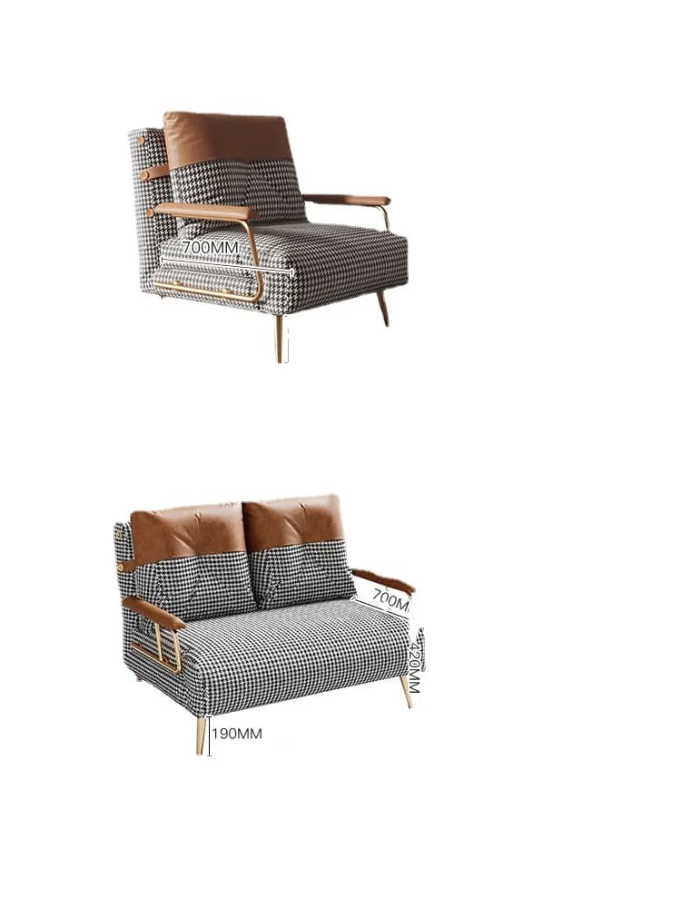 ZZYY Light Luxury Retractable Sofa Bed Foldable Dual-Purpose Small Apartment Balcony Multi-Functional