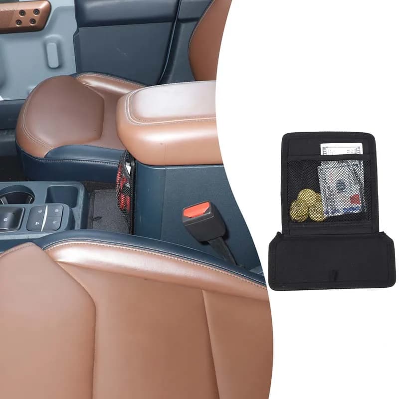 1piece set Oxford cloth black For Ford Maverick 2022-2026+ car center console armrest box front storage bag car accessories