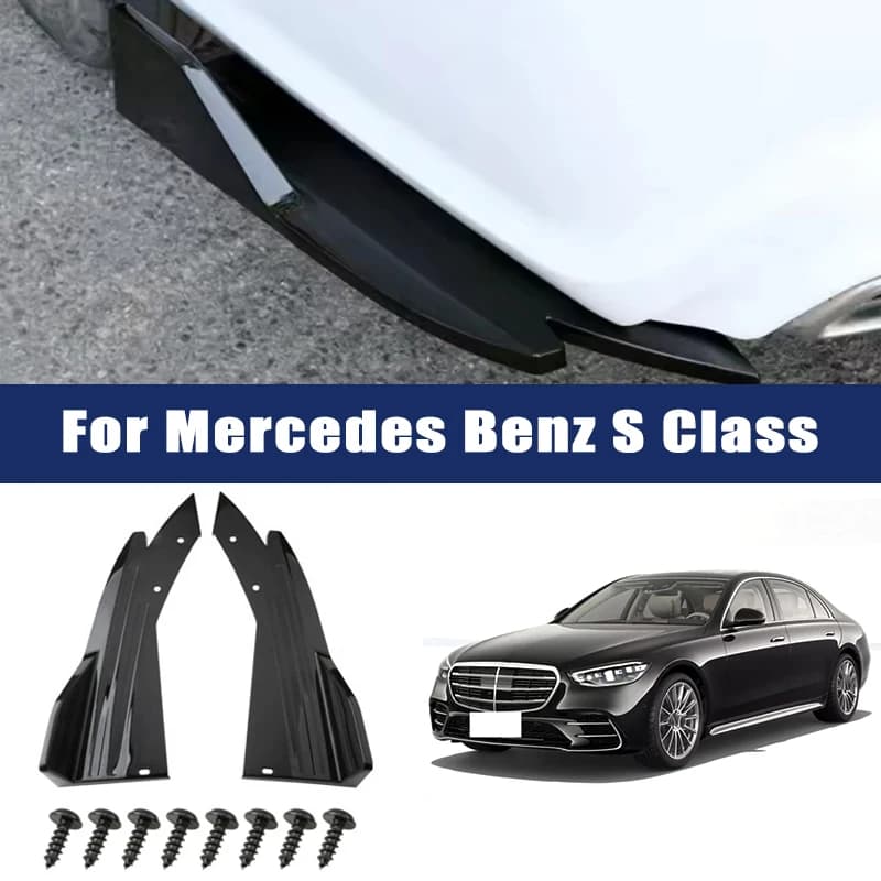 2pcs Rear Bumper Lip Diffuser Splitter Canard Protector Front Spoiler Body Kit For Mercedes Benz S Class(W221 W222 W223)