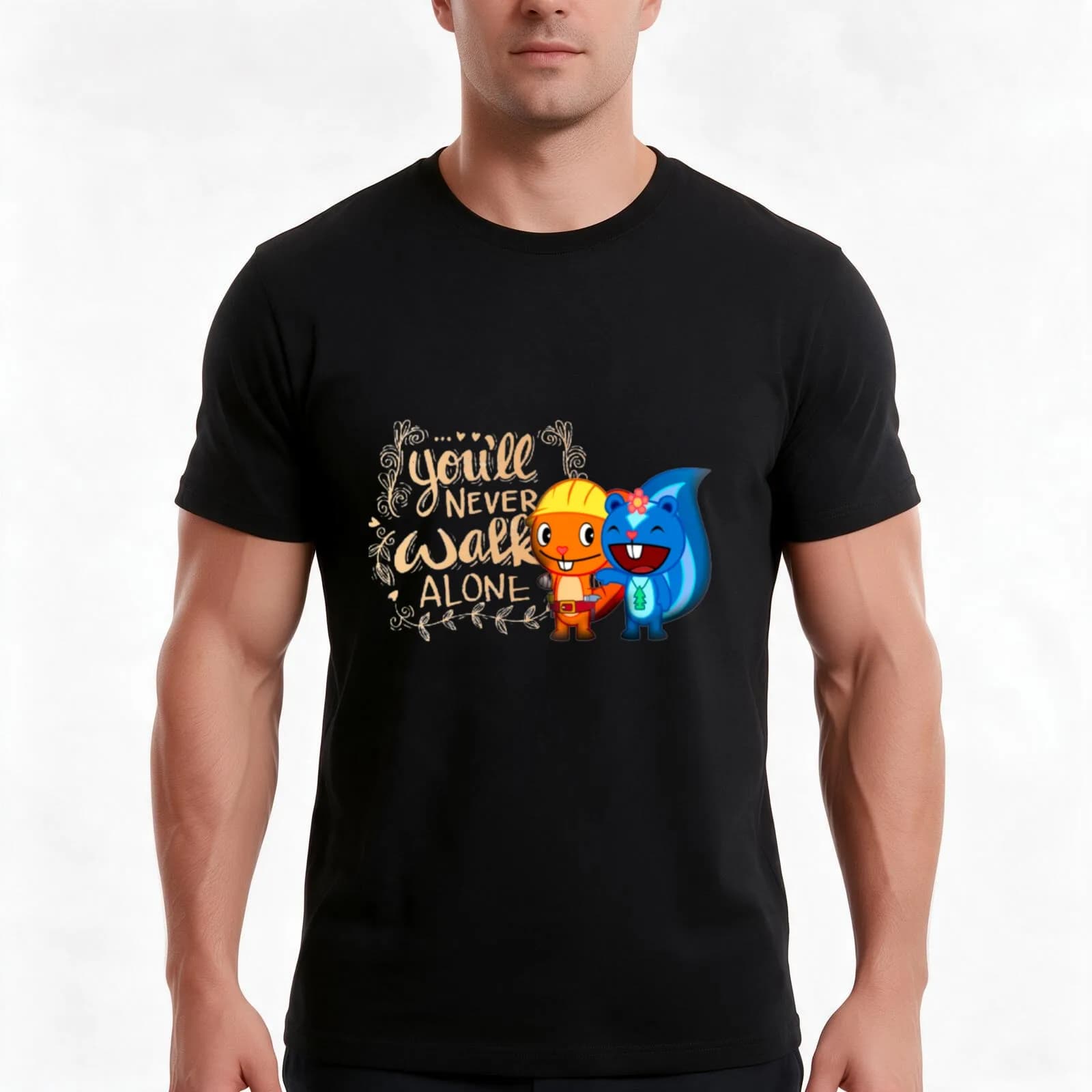 Petunia and Handy Happy Tree Friends - Magical T-Shirt, Summer Casual Cotton Tee, Oversized Streetwear Tops, Unisex Men Women